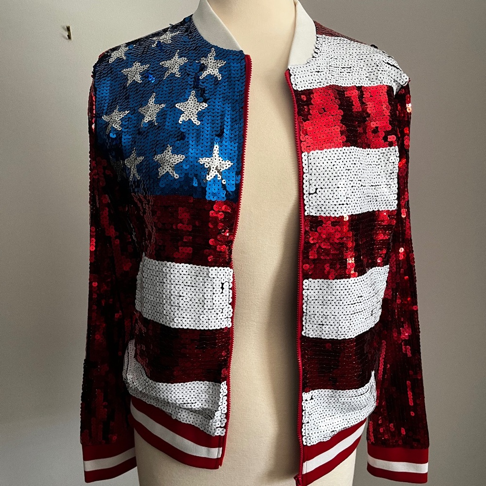 Sequin Flag Jacket - Sz S
